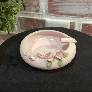 Vintage Lefton China USA Ceramic Crafted Cigarette Ashtray - Collectible